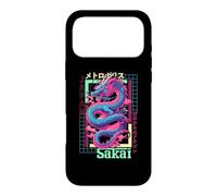 Carcasa para iPhone 17 Pro MAX Sakai City Synthwave 80s Dragón Asiático Vaporwave