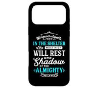 Carcasa para iPhone 17 Pro MAX Salmo 91 Versículos de la Biblia Cita Todopoderoso Protección Refugio Arte