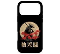 Carcasa para iPhone 17 Pro MAX Samurai Guerrero Rojo Araña Lirio Flor Anime Otaku Japonés