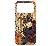 Carcasa para iPhone 17 Pro MAX Samurai Sushi Cat Japonés Ukiyo-e Arte Katana Ninja Kitty
