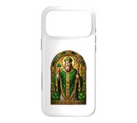Carcasa para iPhone 17 Pro MAX San Patricio Trébol Obispo Sagrado Irlandés Icono Arte Fe