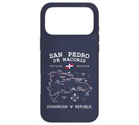 Carcasa para iPhone 17 Pro MAX San Pedro de Macoris República Dominicana Bandera Mapa Coordenadas