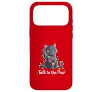 Carcasa para iPhone 17 Pro MAX Santa Cat Talk To The Paw Funny Christmas Cool Cat Lover
