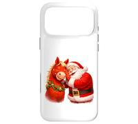 Carcasa para iPhone 17 Pro MAX Santa compartiendo Secretos con Caballo