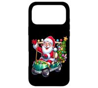 Carcasa para iPhone 17 Pro MAX Santa Golf Cart pueblos Paseo de Vacaciones de Navidad SantaCon