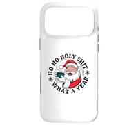 Carcasa para iPhone 17 Pro MAX Santa sarcástico - Ho Ho Holy Shit What a Year - Navidad
