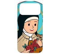 Carcasa para iPhone 17 Pro MAX Santa Teresa de Lisieux Niños Pequeña Flor Católica Santo Alma