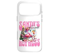 Carcasa para iPhone 17 Pro MAX Santa's Favorite Hot Mess Funny Flamingo Christmas Cocktail