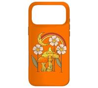 Carcasa para iPhone 17 Pro MAX Sapo de Rana con Flores, Luna Creciente y Arco Iris