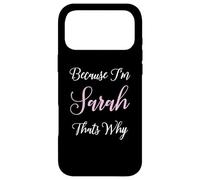 Carcasa para iPhone 17 Pro MAX Sarah Name Personalizado Mujeres Lindo Rosa Chica Regalo Personalizado