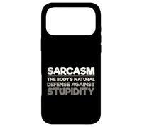 Carcasa para iPhone 17 Pro MAX Sarcasmo Divertido La Defensa Natural del Cuerpo contra la Estupidez