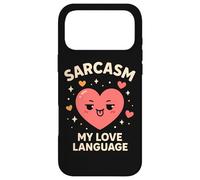 Carcasa para iPhone 17 Pro MAX Sarcasmo My Love Language Funny Kawaii Heart Mujeres Hombres
