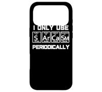 Carcasa para iPhone 17 Pro MAX Sarcasmo Tabla periódica Elemento Matemáticas Ciencia Física