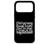 Carcasa para iPhone 17 Pro MAX Sarcástico Diciendo Sarcasmo No Recibo Casi Suficiente Crédito