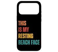 Carcasa para iPhone 17 Pro MAX Sarcástico Verano Esta es mi Cara de Playa en Descanso Juegos de Palabras en la Playa