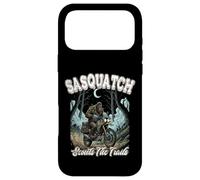 Carcasa para iPhone 17 Pro MAX Sasquatch Scouts The Trails Funny Bigfoot Motocicleta de equitación
