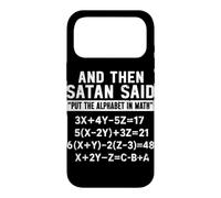 Carcasa para iPhone 17 Pro MAX Satanás puso el Alfabeto en matemáticas Amante Divertidos Problemas de Álgebra