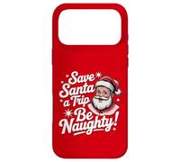 Carcasa para iPhone 17 Pro MAX Save Santa A Trip Be Naughty, Divertida Navidad Retro de los años 50