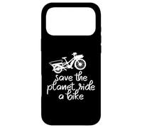 Carcasa para iPhone 17 Pro MAX Save The Planet Ride A Bike Bicicleta de Carga Vintage Cargobike