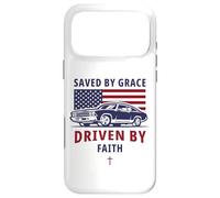 Carcasa para iPhone 17 Pro MAX Saved by Grace, Driven by Faith - Men's Christian Muscle Car