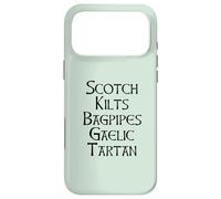 Carcasa para iPhone 17 Pro MAX Scotch Kilts Bagpipes Gaelic Tartan Scotland Meme EN LA Espalda