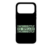Carcasa para iPhone 17 Pro MAX Se escribe incorrectamente Texto Divertido incorrectamente