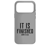 Carcasa para iPhone 17 Pro MAX Se ha Terminado Jesús Palabras en Cruz Mens Christian Pascua