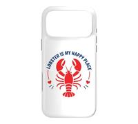 Carcasa para iPhone 17 Pro MAX Seafood Quote Coastal Humor Lobster Is My Happy Place