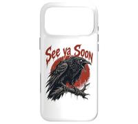 Carcasa para iPhone 17 Pro MAX See Ya Soon Raven Crow Red Moon Halloween Horror