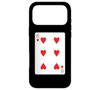 Carcasa para iPhone 17 Pro MAX Seis de Corazones Jugando a Las Cartas
