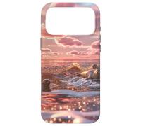 Carcasa para iPhone 17 Pro MAX Sellos Rosa Océano Atardecer Lindo Costero Escena Estética