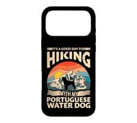 Carcasa para iPhone 17 Pro MAX Senderismo con mi Perro de Agua portugués | Retro