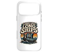 Carcasa para iPhone 17 Pro MAX Señoras Amor Barcos Largos Retro Vikingo Humor Noruega Longboat