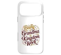 Carcasa para iPhone 17 Pro MAX Ser Abuela es Reino Trabajo Abuela Familia Cristiano