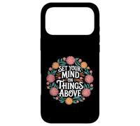 Carcasa para iPhone 17 Pro MAX Set Your Mind On Things Above Biblia inspiradora |-