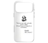 Carcasa para iPhone 17 Pro MAX Shakespeare - Camiseta con Cita That One May Smile and Smile