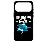 Carcasa para iPhone 17 Pro MAX Shark Grumpy Gills Angry Dad Father Funny Retro Película de TV