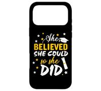 Carcasa para iPhone 17 Pro MAX She Believed She Could So She Did Clase de graduación 2025