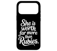 Carcasa para iPhone 17 Pro MAX She Is Worth Far More Than Rubies Mujeres cristianas -