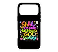 Carcasa para iPhone 17 Pro MAX Shhh… Solo Estoy Hablando con Dios Hoy Fe Cristiano Jesús