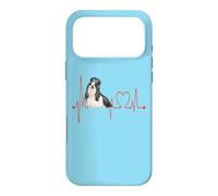 Carcasa para iPhone 17 Pro MAX Shi Tzu Dog Heartbeat EKG Funny Dogs Amantes y propietarios