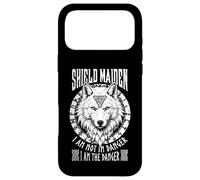 Carcasa para iPhone 17 Pro MAX Shield Maiden I Am The Danger White Wolf Viking Mujer Nórdico