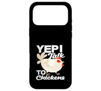 Carcasa para iPhone 17 Pro MAX Sí, Hablo con Pollos Gracioso Granjero Crazy Lady