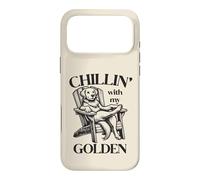 Carcasa para iPhone 17 Pro MAX Sillón de Verano para Perros Chillin' with my Golden Retriever