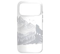 Carcasa para iPhone 17 Pro MAX Silueta de Paisaje de Lobo