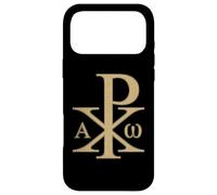Carcasa para iPhone 17 Pro MAX SÍMBOLO Cruz Cristiana CHI RHO Alpha Omega