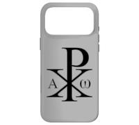 Carcasa para iPhone 17 Pro MAX SÍMBOLO Cruz Cristiana CHI RHO Alpha Omega