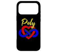 Carcasa para iPhone 17 Pro MAX Símbolo del poliamor, Look Vintage, Poli