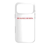 Carcasa para iPhone 17 Pro MAX Simple Funny Gym Workout Quote My Knee Hurts