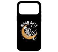 Carcasa para iPhone 17 Pro MAX Skeleton on Crescent Moon Spooky Gothic Stars Sky Art